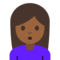 Person Pouting - Medium Black emoji on Google